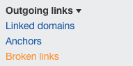 Using Ahrefs to access broken link data