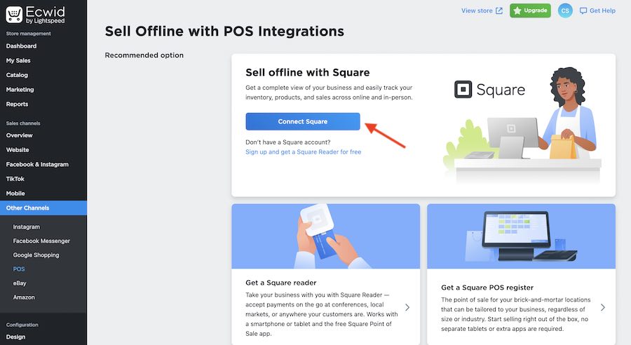Setting up the Square POS integration in Ecwid