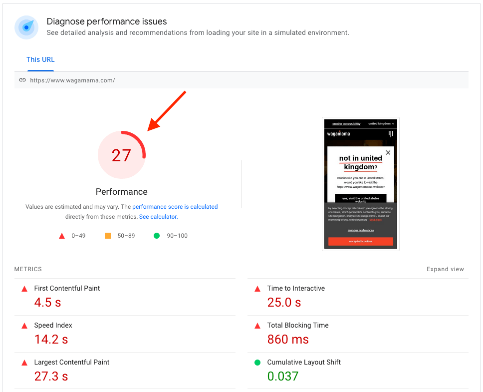 Using PageSpeed Insights