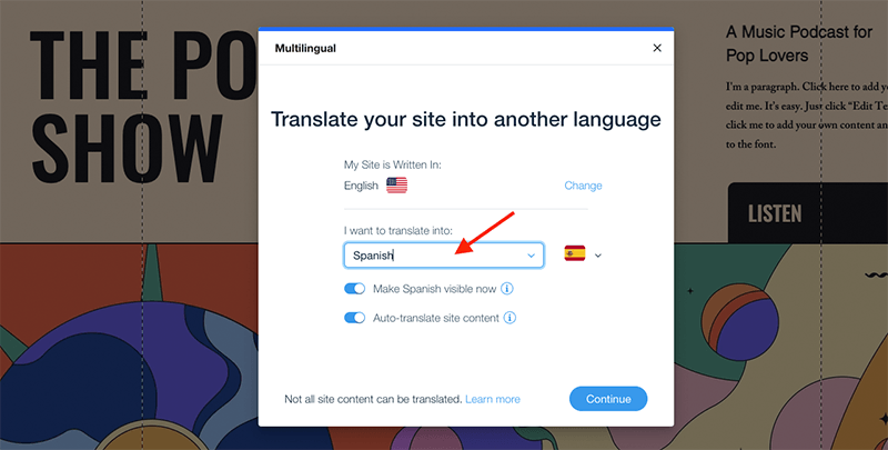 Setting up Wix Multilingual