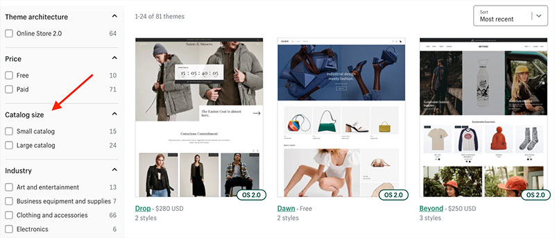 Using theme filters in Shopify