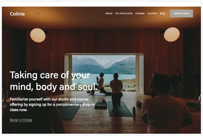 Squarespace's 'Colima' template