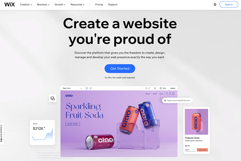The Wix platform