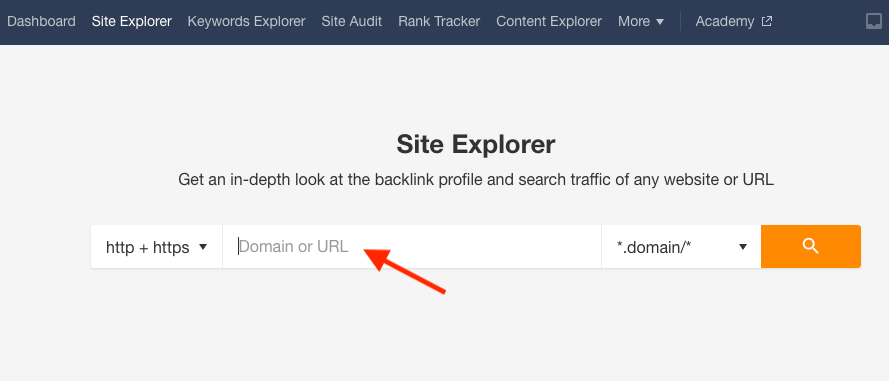 The Ahrefs 'Site Explorer' feature