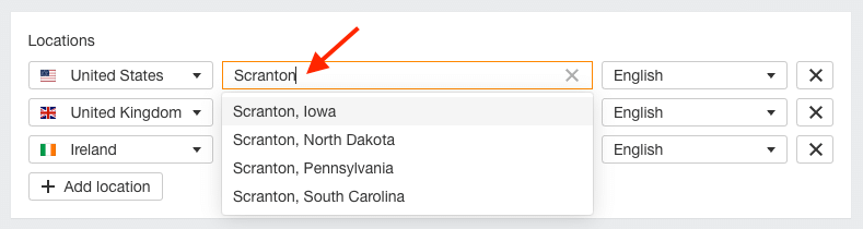 Setting up rank tracking by city in Ahrefs