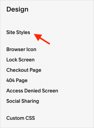 Accessing site styles