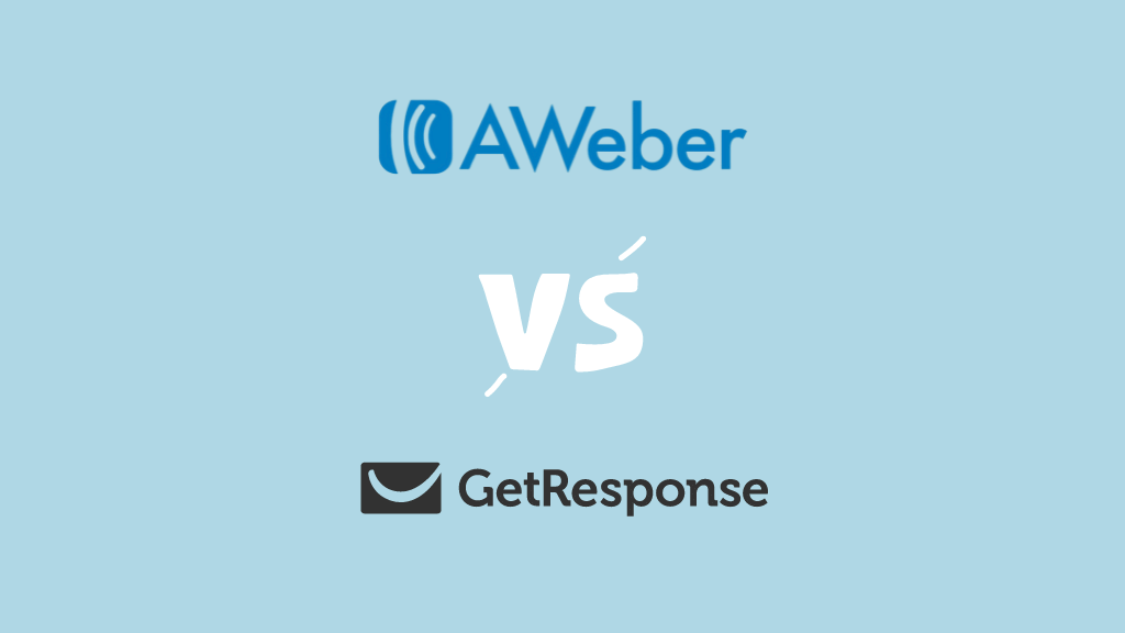 AWeber vs GetResponse (the two logos, side by side)