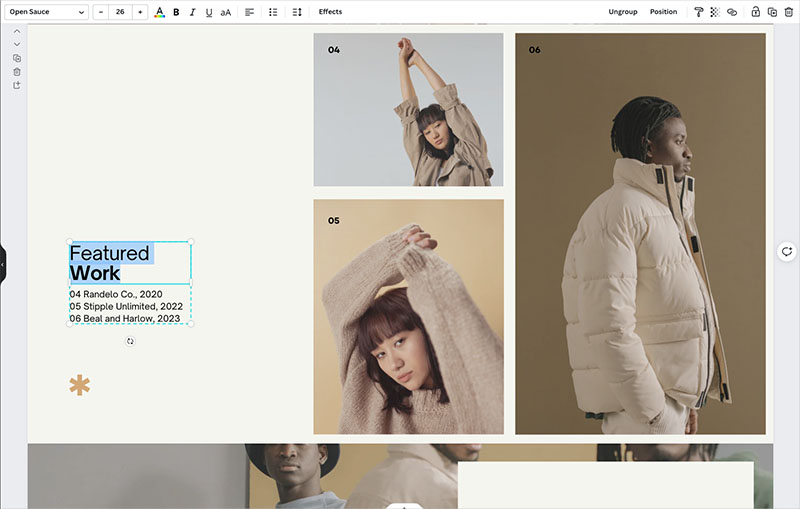 Building a website in Canva