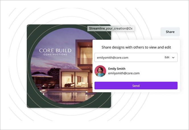 'Canva for Teams' features more sophisticated sharing and approval tools than the other plans.