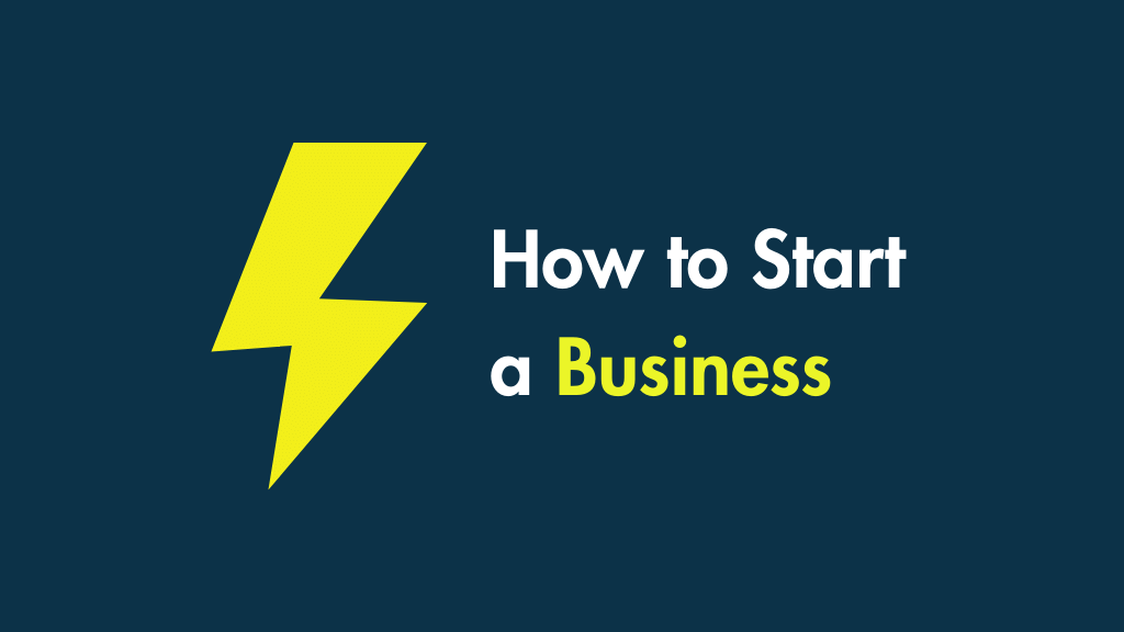 How to start a business (thunderbolt infographic)