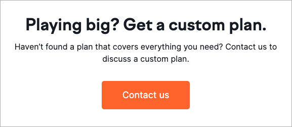 Semrush's 'Custom plan' option