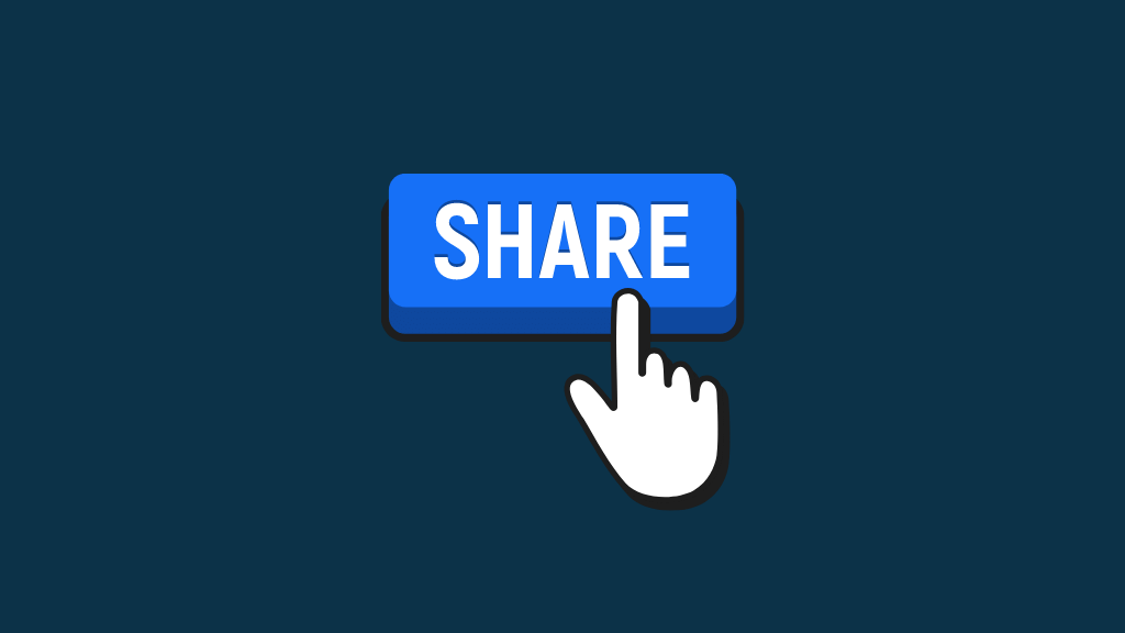 Social share button on a blog.