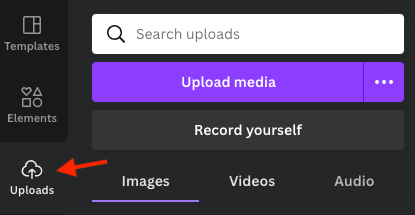 The 'Uploads' feature
