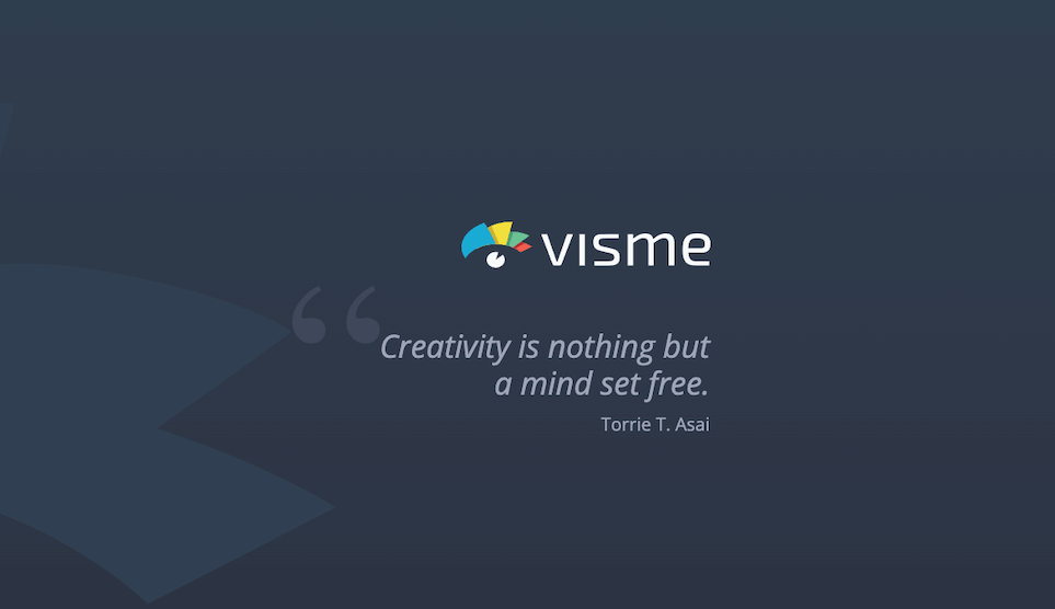 Visme inspirational quote