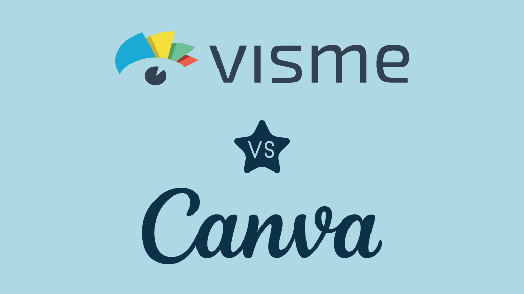 Visme vs Canva (the two logos, side by side)