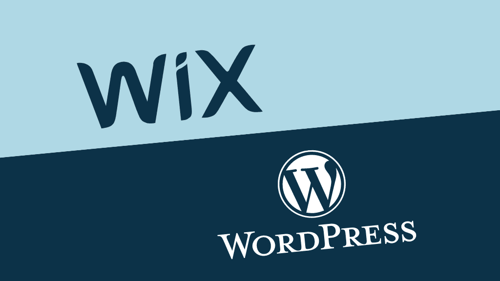 Wix vs WordPress graphic