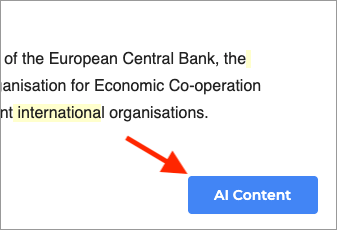 GrowthBar's AI Content button
