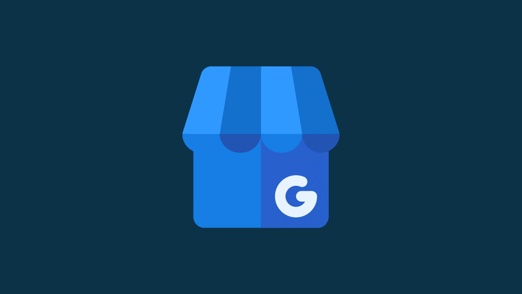 Google Business profile (image of a storefront with the Google logo on it).