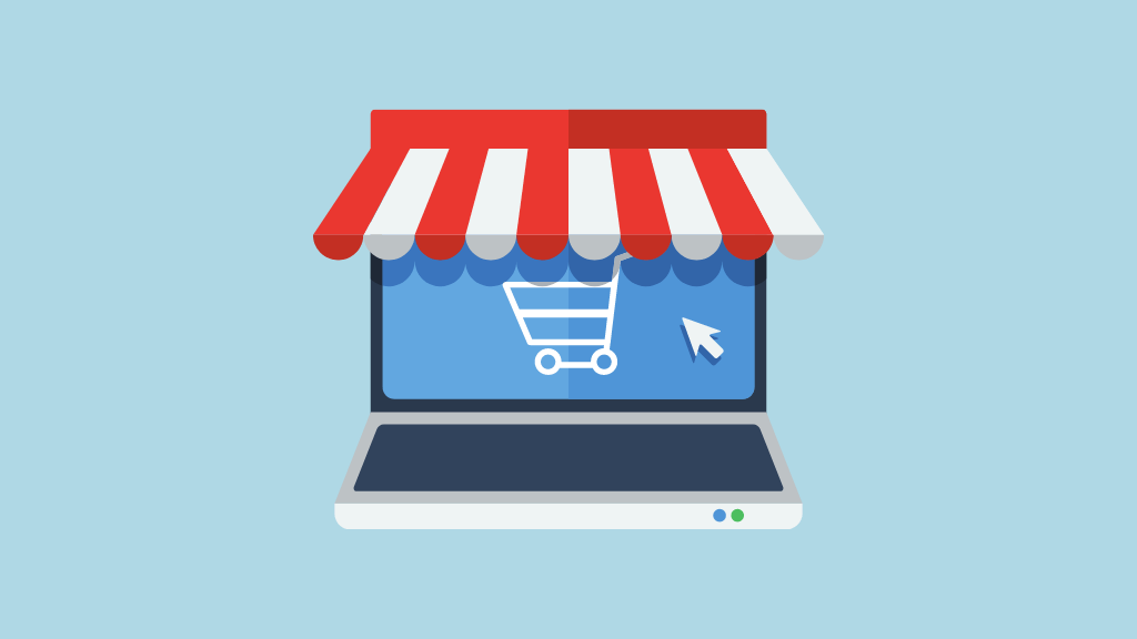 How to make an online store (image of a storefront)