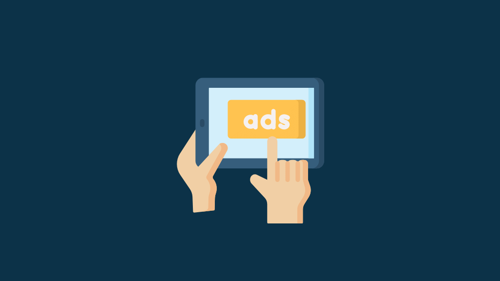 Online ads being displayed