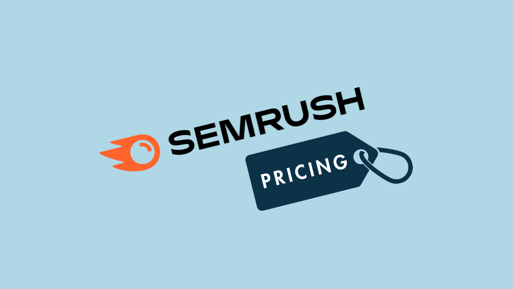 Semrush pricing (image of the Semrush logo alongside a price tag)