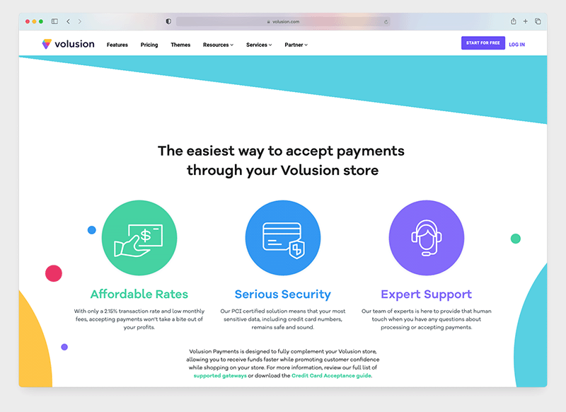 Volusion's built-in payment processor, Volusion Payments