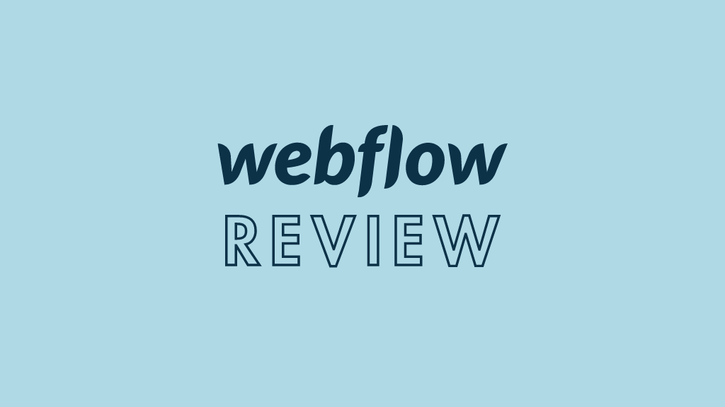 Webflow review (Webflow logo plus 'review' text)