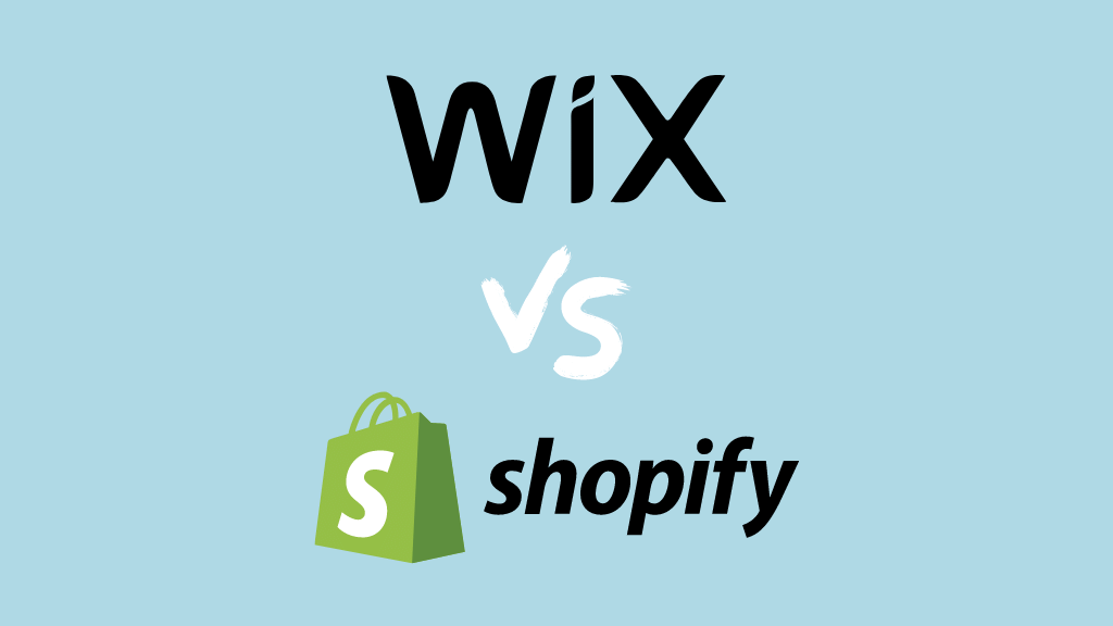 Wix vs Shopify (graphic containing both logos side by side)