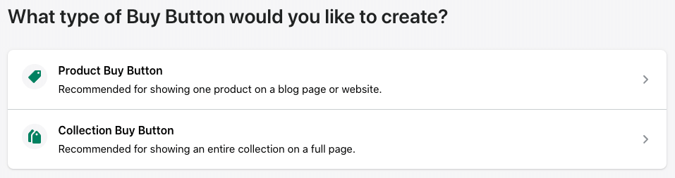 Creating a Shopify Buy Button