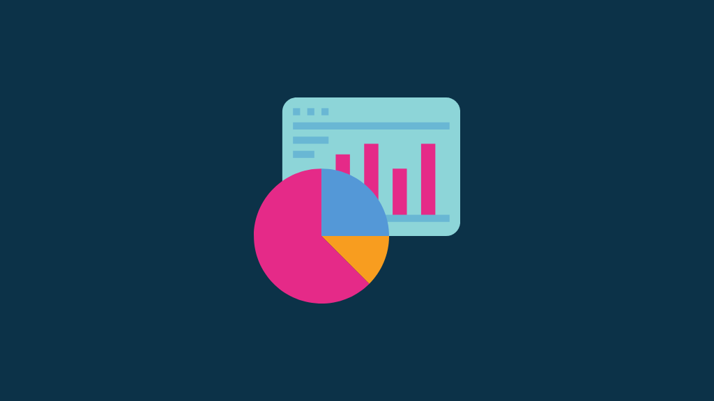 Pie charts and bar graphs (graphic representing the platform history / userbase details).