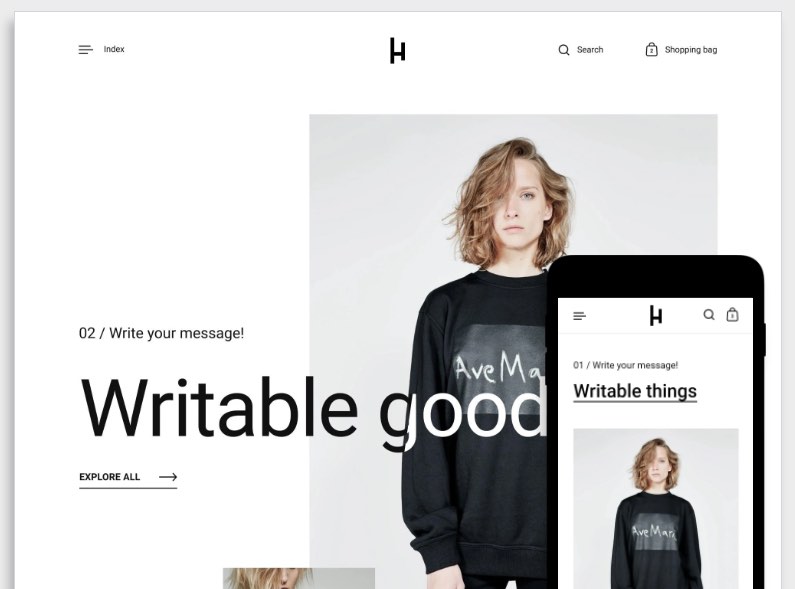 Shopify's 'Highlight' theme — a paid-for template