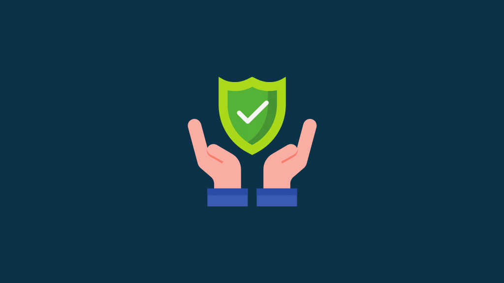 Secure location (image of a shield being held by two hands)