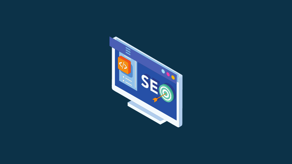 The words 'SEO' on a computer screen