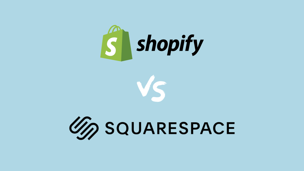 Shopify vs Squarespace (the two logos together, side by side)