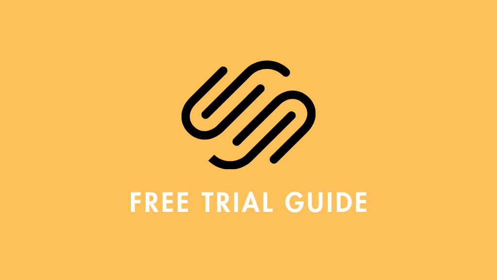 Squarespace free trial (Squarespace logo plus 'free trial guide' text)