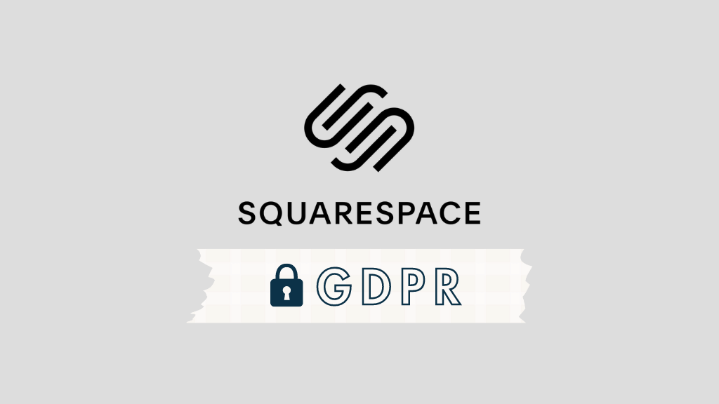 Squarespace GDPR (Squarespace logo plus 'GDPR' text and a padlock).