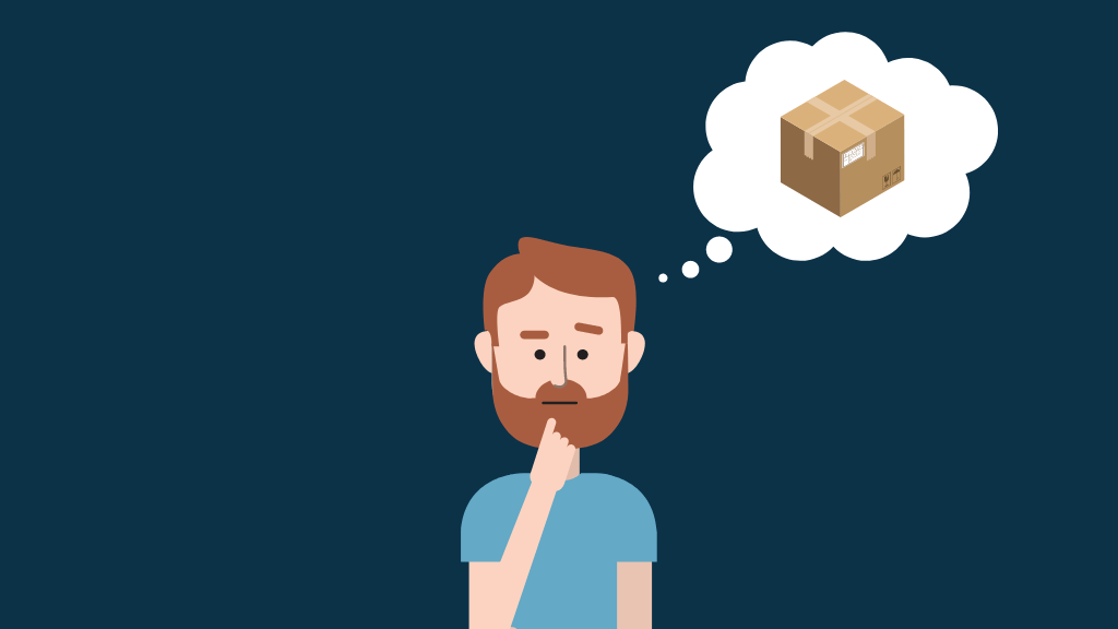 'How do I start dropshipping?' graphic (image of a man thinking about dropshipping).