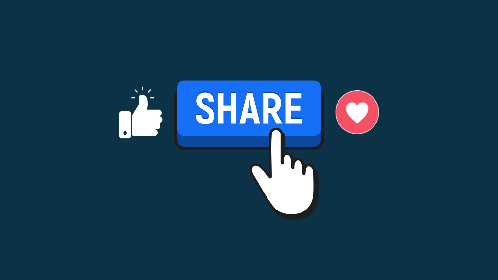 Sharing content (image of a share button)