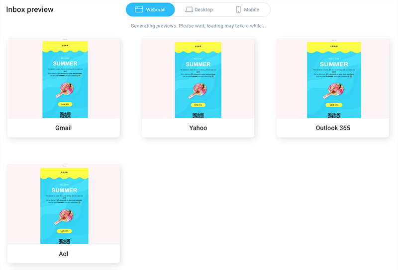 Inbox previews in GetResponse