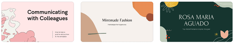 Canva presentation templates.