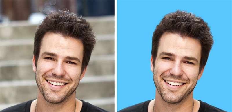 The background removal tool in action.