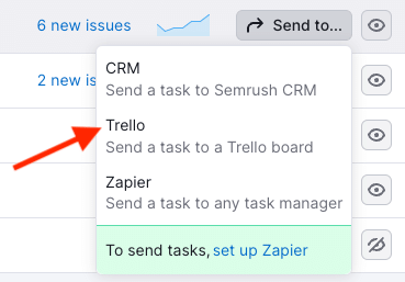 Sending technical SEO tasks to Trello