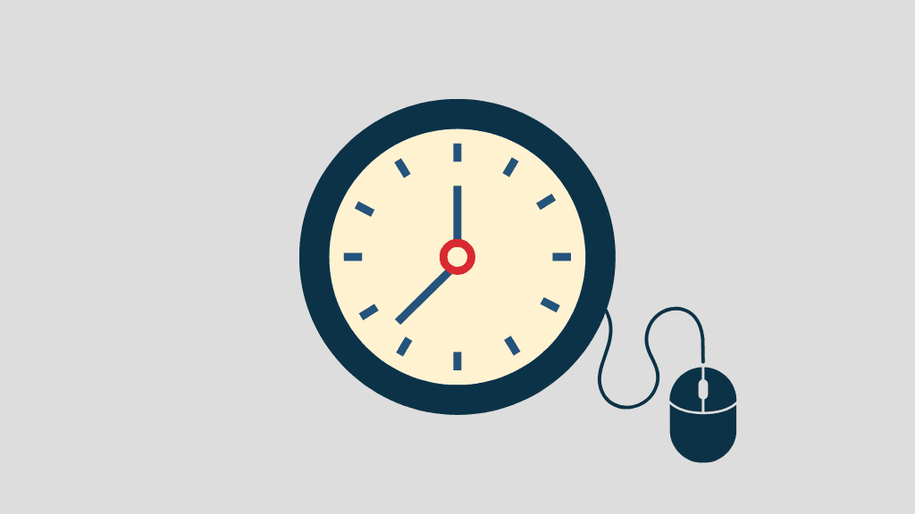 'What is dwell time?' graphic — picture of a clock and a computer mouse.