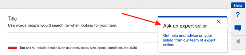 The 'ask an expert seller' option on eBay.