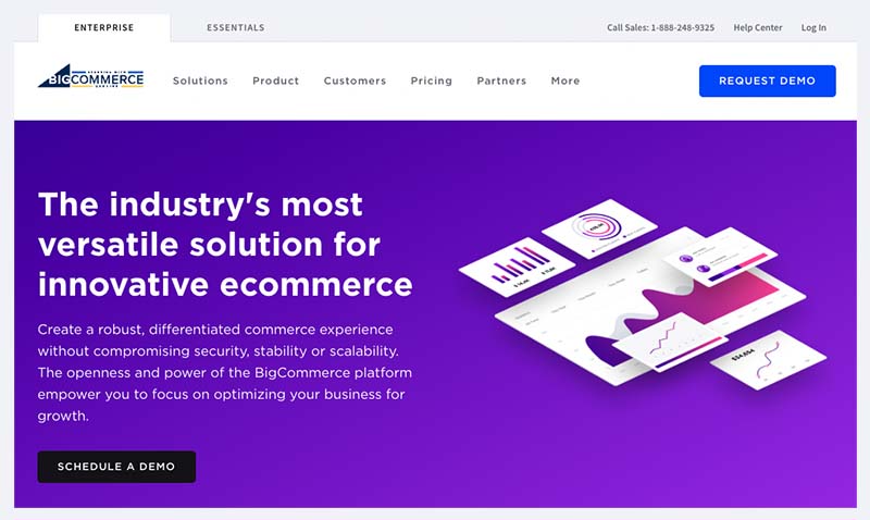 The BigCommerce Enterprise website.