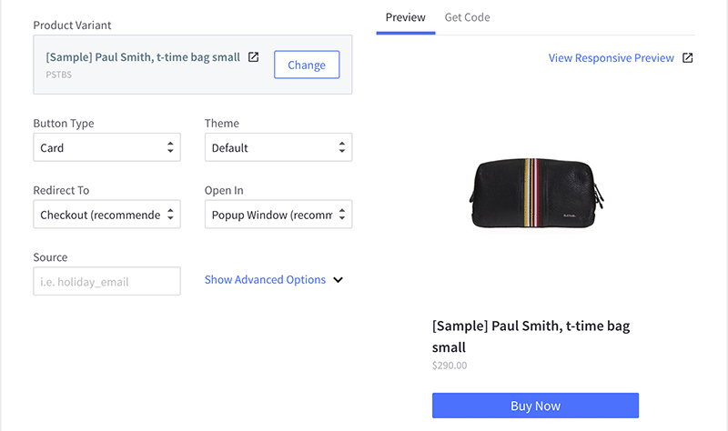Setting up a 'Buy Button' in BigCommerce.