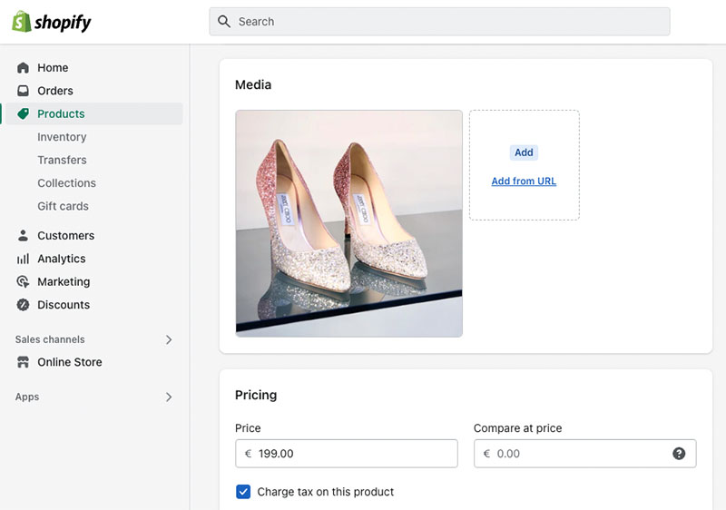 The Shopify content management system (CMS)