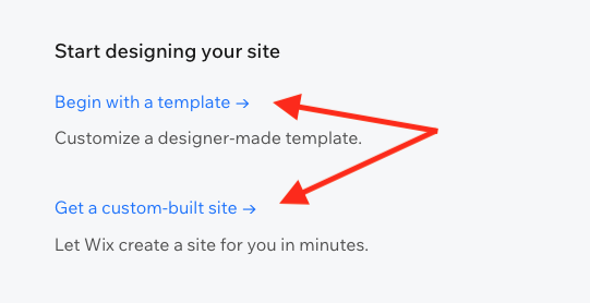 Choosing which version of Wix to use — 'ADI' or 'Editor'