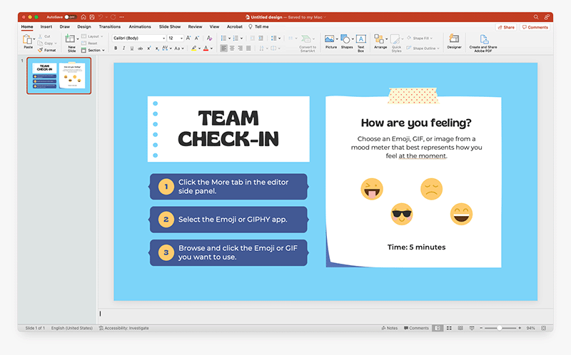 Using PowerPoint to edit a presentation created in Canva