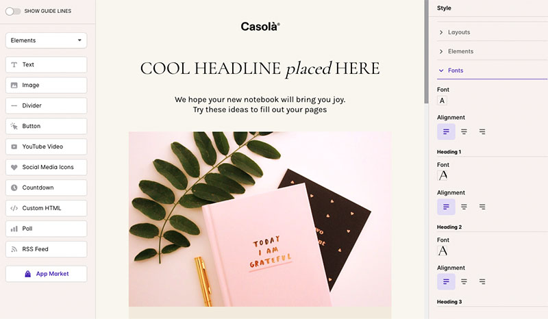 Capsule's 'Transpond' email marketing integration.